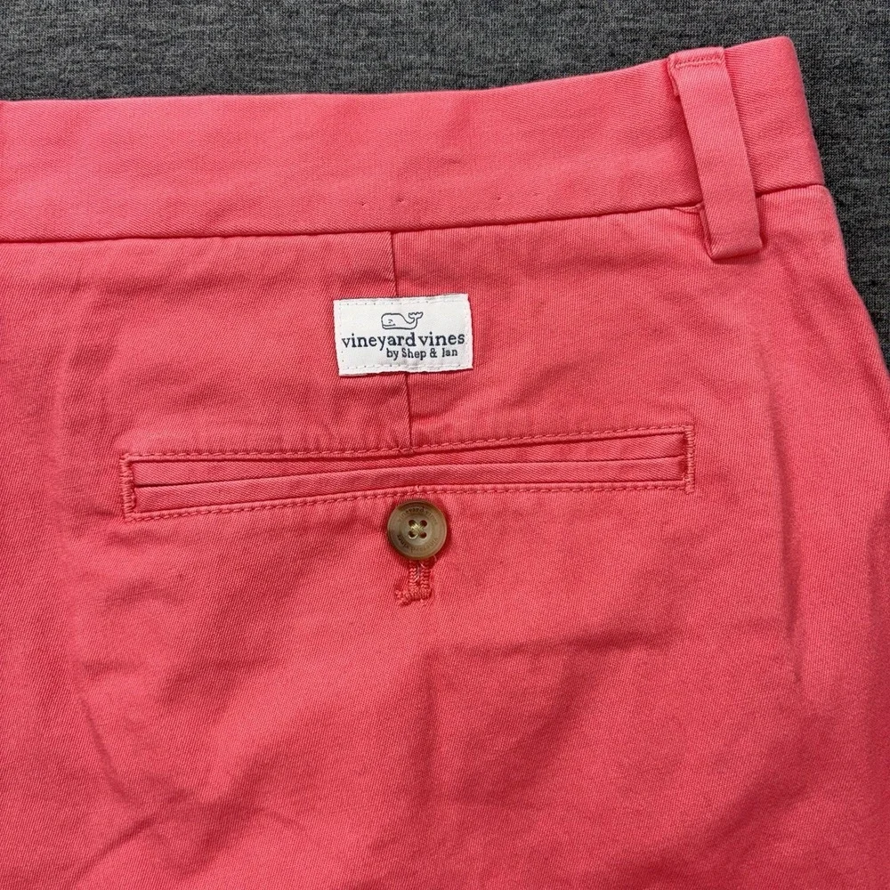 Vineyard Vines Breaker Shorts Mens Size 36x9 Chino Pink Stretch Preppy Resort‎